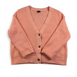 Talbots Women’s Peach Cardigan Size 2XP Petite Plus Summer Knit Sweater